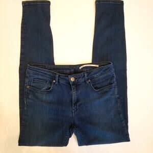 Zara Woman Mid Rise Stretch Slim Fit Jeans Cotton Spandex Stretch Women's Size 8